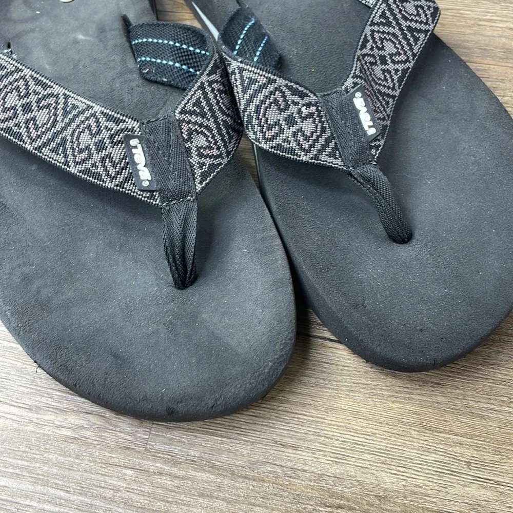 Teva Mens Mush Flip Flop, Black Grey, size 11